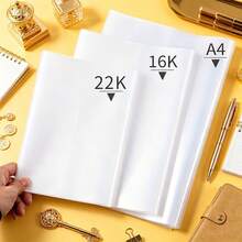 10 piezas de fundas transparentes de PP para libros, película protectora ultra delgada y ligera impermeable, protector de libros duradero para estudiantes escolares - transparente - Ver 8
