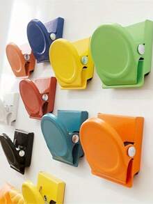 10‑Pack Candy‑Colored Magnetic Metal Clips, Heavy‑Duty Fridge Whiteboard Photo Note Holder For Home Office & Gift Giving - A - View 2