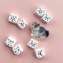 Cute Cat Art Keyboard Keycap Set, 8pcs White Cartoon Cat Face Custom Keycaps, OEM Specification PBT Keycaps For Mechanical Keyboards, Cute Gaming Keyboard Accessories, Funny Cat Lover Gift - View 5