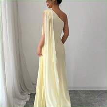 Vestido ajustado de color amarillo claro para mujer, elegante para primavera/verano - Rosa - Ver 3