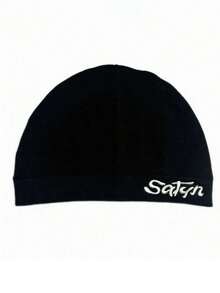 1 buah Topi Rajut Nilon Kasual Warna Polos Bermotif, Olahraga Luar Ruangan Tahan Angin Hangat Gaya Jalanan - satyn - View 4