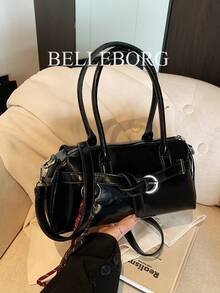 BELLEBORG Elegant Versatile Vintage Textured Women's Handbag - Black - View 7