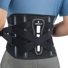 Faja Lumbar Ortopédica Neenca Soporte Espalda Hernia Ciática - Negro - Ver 1