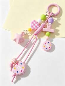 1 pieza Colgante de Galleta con Forma de Estrella, Decoración de Encanto para Teléfono, Accesorio para Bolso - Multicolor - Ver 5