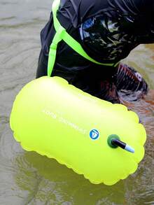 1pc Outdoor Safety Swimming Buoy Assist Flotation Device, Single Air Bladder Swim Tow Float, Thick PVC Material With Waist Strap, High Buoyancy Design, Portable, Swimming Rest Floating Bag, Inflatable Buoy Lifesaving Gear, Essential For Holiday, Pool, Beach - Multicolor - View 8