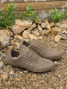Hidkat 女款休閒運動鞋，平底舒適輕量健身走路鞋 - 96卡其色 - 查看 7