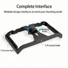Adjustable Large Size Smartphone Photography Accessories With Tripod And Fill Light New Professional Smartphone Filming Stabilizer Frame Handheld Gimbal Camera Tripod Stand Suitable For Smartphone Video And Photo Shooting Birthday Anniversary Gift - Black - View 10