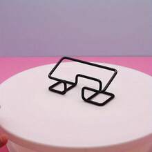 桌面鐵絲金屬名片架，極簡時尚名片展示架，適合存放與展示您的名片，適用於任何尺寸，現代設計適用於居家與辦公室 - 多色 - 查看 3