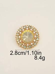 3pcs/Set Multi-Layer 3D Flower Full Rhinestone Metal Large Buttons, Suitable For Fur Coats, Sweaters, Suits, Uniforms, Dresses, Decorative Buttons For DIY Bags, Jewelry Boxes, Gift Boxes, Handicrafts - Multicolor - View 17