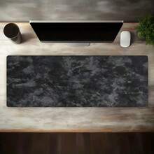 Black Textured Gaming Mouse Pad, Covers Entire Desk, Unique Gray Stone Pattern Design, Large Size Mouse Pad Can Also Be Used As Desk Mat, Study Mat Or Keyboard Mat - Mouse Pad - View 13