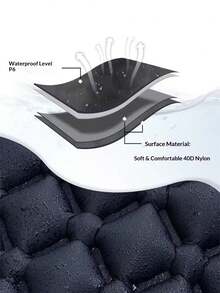 TPU New Diamond Pattern Inflatable Pad With Pillow, Hand-Press/Foot-Pump Inflatable Air Bed, Ultra-Lightweight Portable Foldable Picnic Mat, Beach Mat, Outdoor Tent Camping Inflatable Bed, Camping Moisture-Proof Ground Mat, Nap Sleeping Inflatable Pillow, Outdoor Ultra-Lightweight Camping/Wilderness Inflatable Sleeping Pad, Beach Mat Moisture-Proof Picnic Mat - Navy Blue - View 4