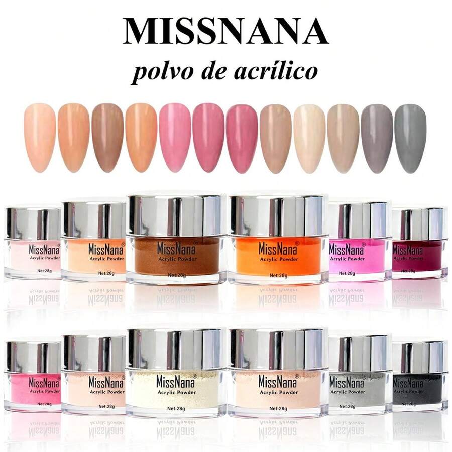 New 36-Color Acrylic Powder, Set B (12 Shades) - Multicolor - View 1