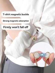 2~16Pcs Multi-Function Magnetic Clothing Clip With Chain Metal Buttons Clip Clothes Scarf Trouser Legs Cuff Fixing Magnet Pin - Multicolor - View 11