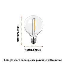 10/20/32ft Solar String Lights Outdoor With Remote Control, G40 Globe Solar Patio Lights With LED Shatterproof Bulbs, Dimmable Outdoor Backyard Party, Camping, Solar Hanging Balcony Backyard Coffee Garden Easter 1200mAh - Solar-powered - View 13