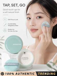innisfree No-Sebum Matte Mineral Setting Powder 5g, Makeup Korea, Bedak Tabur untuk Menyamarkan, Bebas Pewangi, Transparan - Baru - 5g - View 4