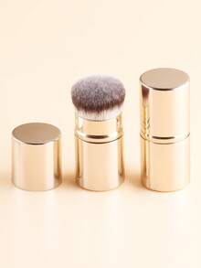 ronshadow 3pcs Makeup Brush Set: Dual-Ended Contour Highlighter Brush + Retractable Powder Brush + Beauty Sponge, Soft Bristles Strong Powder Pickup, Daily Makeup Touch Up Tool - Multicolor - View 4