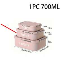 1 hộp đựng thực phẩm bằng silicon tái sử dụng, hộp cơm trưa bằng silicon, hộp cơm chống rò rỉ có nắp, hộp bento silicon màu hồng, vỏ silicon cứng, kín hơi tốt, dùng được trong lò vi sóng/máy rửa chén/tủ lạnh (dung tích 10oz, 23.6oz, 44oz), thích hợp cho nhà bếp, văn phòng và sử dụng ngoài trời. - Nhiều màu - Xem 17