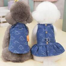 Costume Pet Denim Dress For Dogs Small Dog Harness Vest Luxury Dog Suspender Skirt Cute - Multicolor - View 1