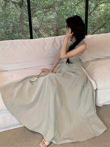 Women Short Dresses - Green - View 4