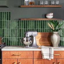 10PCS Peel And Stick Wall Tile For Kitchen Backsplash, Fireplace, Bathroom, 3D Dark Green Marble, Water / Oil / Wear Resistant, Wall Room Decor Bathroom Decor Bedroom Decor Wall Decor, Home Decor Backsplash Tile Peel And Stick 12in. * 12in. - 10Pcs - 查看 4