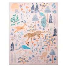 1pc Watercolor Forest Animal Area Rug, Living Room Carpet, Rug, Living Room Area Rug, Area Small Rug, Mat, Home Decor, Large Living Room Carpet, Round Rug, Living Room Home Decor, Room Decor, Washable Carpet - Multicolor - View 6
