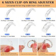 5/1pc Ring Size Adjuster, Loose Ring Protector, Suitable For Any Ring, Never Slips Or Rotates, Invisible Ring Adjuster With Transparent Spiral Spring, Resizing Tool, Diamond Ring Wrapping And Anti-Slip Protective Sleeve. - Multicolor - View 3