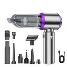SUITU Multifunctional Cordless Mini Handheld Car Vacuum Cleaner, 11.1V 2000mAh USB Rechargeable, 3 Adjustable Suction Levels, Dual Suction & Blow Function With Multiple Attachments, Powerful Durable Vacuum For Car, Keyboard, Home & Pet Hair Cleaning - Multicolor - View 13