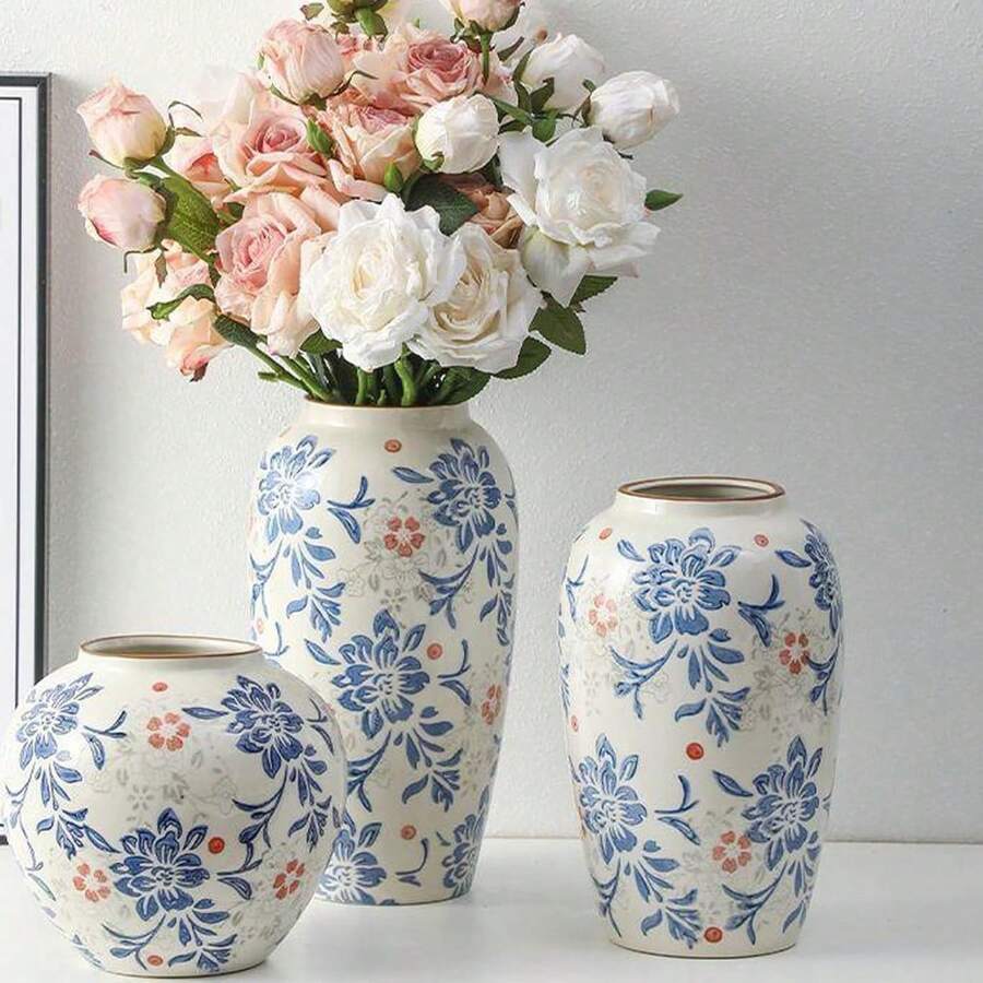 1pc Ceramic Vases, Perfect For Floral Arrangements On The Dining Table, At Weddings, For Housewarming Gifts, And On Office Desks - Qingmei - View 1