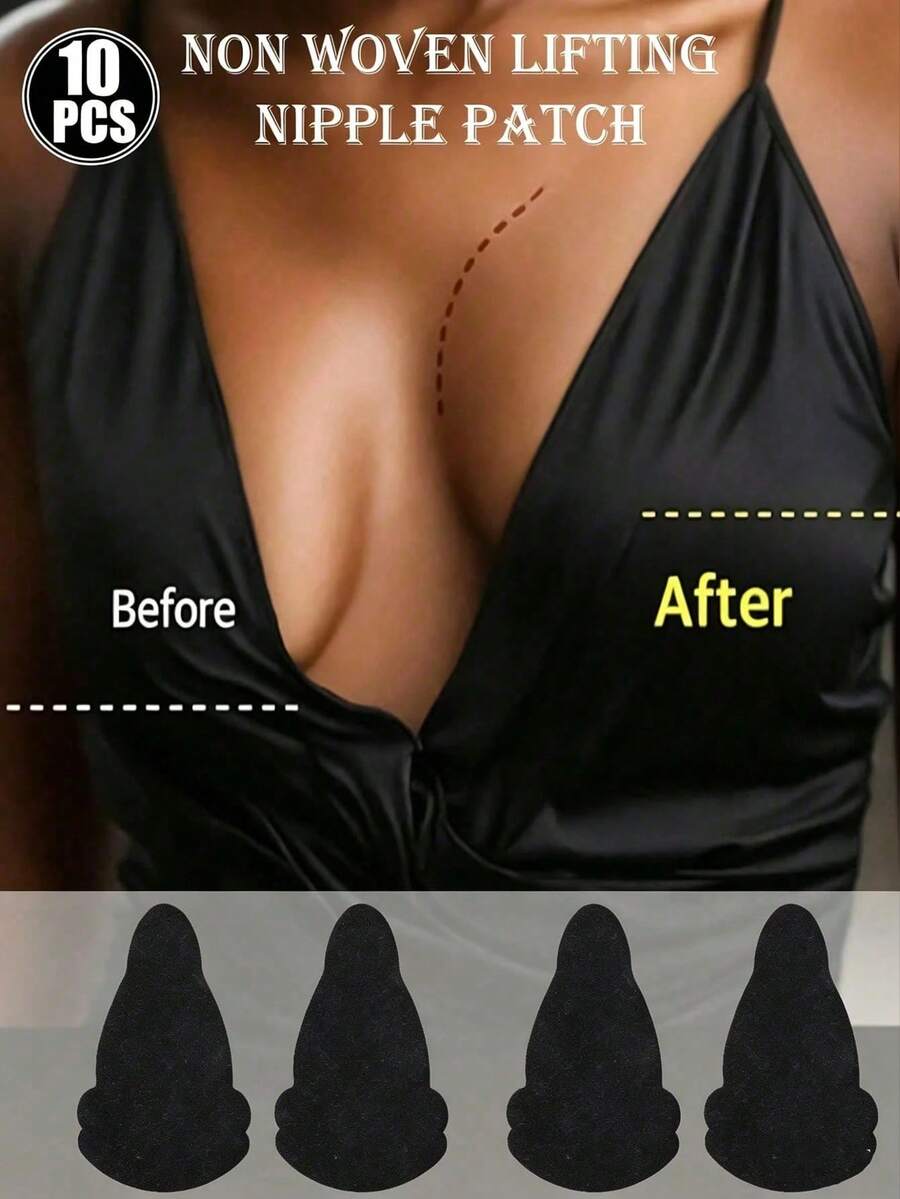 2-30pcs/Set Invisible Breast Lift Tapes, Made Of Non-Woven Fabric To Prevent Sagging And Lift The Bust, Suitable For Large Bust And Plus Size Women, Sexy Waterproof Cover Nipple, Can Be Worn With Strapless Bras, Applicable For Formal Occasions, Dates, Weddings, Travels, Holidays, Festivals, Brides, Etc. - Multicolor - View 1