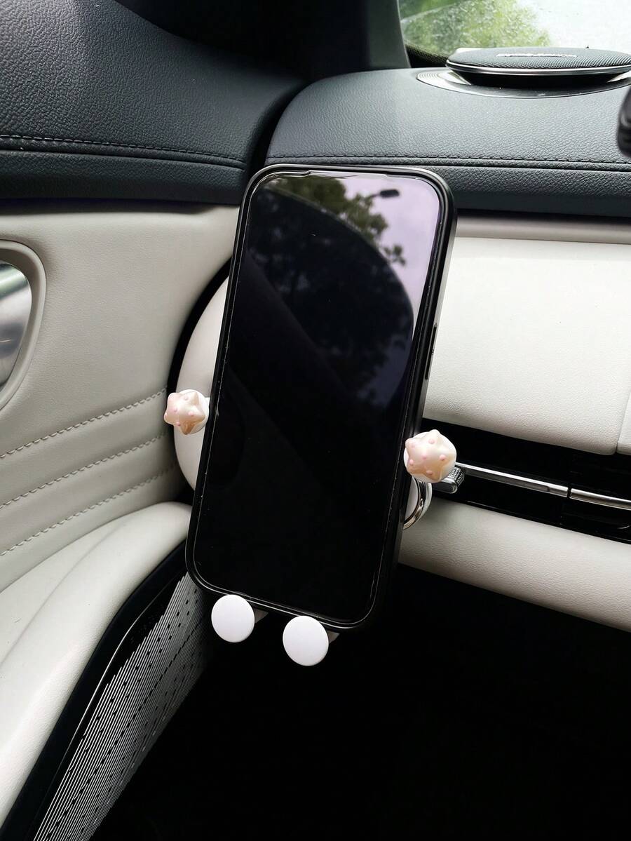 Heart-Shaped Car Phone Holder, Creative Car Air Vent Phone Navigation Bracket, Car Phone Mount, Auto Accessories - A - View 1