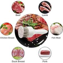 Professional Meat Tenderizer Stainless Steel Needle Cooking Hammer Kitchen Tool - White - View 5