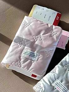 1/2件韓式粉色蝴蝶刺繡護照套 奢華旅行護照夾 便攜式文件卡包 保護套 女士女孩旅行配件 - 彩色 - 查看 4