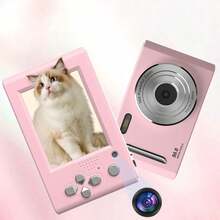 1080P Digital Camera - CCD Camera, 16x Zoom, Auto Focus, Photo And Video, 24 Fun Filters, Equipped With 700mAh Battery, MP3 And Game Functions, Multi-Language Support, Retro Style - Perfect Holiday Gift For Friends And Travelers - Camera + Data Cable - View 1