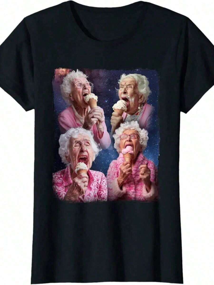 Women T-Shirts - 黑色 2 - 查看 1