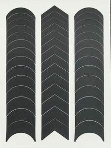 6pcs/1set French Stripe Nail Art Stencil Wave Diagonal Line Spray Template Sticker, Creative Manicure Decorative Tools - Multicolor - View 8