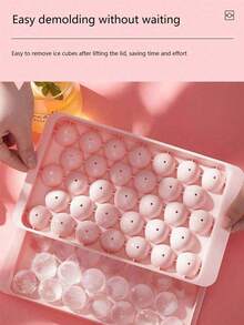 1pc 33-Cavity Blue Ice Ball Mold With Lid, Refrigerator Ice Cube Tray, For Cocktail Drink Frozen Balls (Product Size Is Small, Ice Balls Are Also Small, Please Confirm Size Before Ordering) - Multicolor - View 4