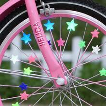 72pcs Glowing Star Bicycle Spoke Beads And Luminous Valve Caps Set, Colorful Bicycle Wheel Hub Decoration Accessories, Suitable For Night Riding, Fun Outdoor Cycling Decoration For Children And Adult Bicycles, Cool Summer Holiday Gift - View 4