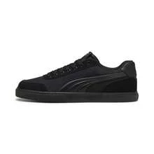 Puma Patchwork Fabric Lace-Up Low-Top Casual Shoes - Black - View 2
