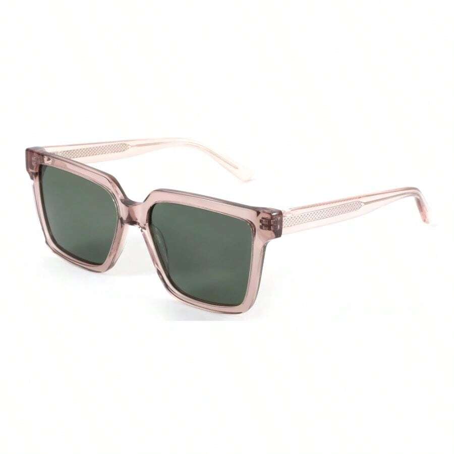cuadradas personalizadas BLUEMOKY para mujer, con protección UV400 de acetato, multifocales para corrección de miopía - 006 PINK + Progresivo + 1.56 + Polarizado - Ver 1