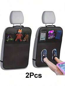 1PC/2PCS Car Seat Back Protector, Large Vehicle Rear Seat Cushion Guard, Kick Seat Cover For Auto Safety And Protection For Most Vehicles Interior Protection - A - View 8