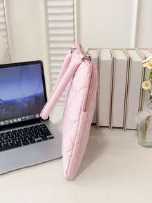1個學生筆電包 11"/13"/15" 蝴蝶結印花休閒中性保護套 小收納袋 文件袋 筆電保護套 電腦攜帶包 11 13 15" 便攜式桌上型保護袋 適用於Mac Book HP 女孩、青少年女孩與男孩 適用於iPad Air 4 5 Pro 保護殼 防震包 - 粉色 - 查看 4