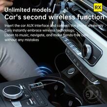KZ 4-in-1 Bluetooth 5.4 Audio Receiver Transmitter 3.5MM AUX TF Card Stereo Music LED Display Wireless Adapter Dengan Mic Untuk Mobil, TV, PC - Hitam - View 13