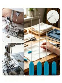 1/2 Set Multi-Size Sewing Machine Threaders, Metal Material, Large/Medium/Small 3 Sizes Optional, With Guide, High-Precision Fast Threading Tool, Durable And Easy To Operate, Compatible With Multiple Sewing Machines, Essential Tool For Home Sewing And Handicrafts, Back To School Craft Supplies, All-Season DIY Universal Accessory - Multicolor - View 6