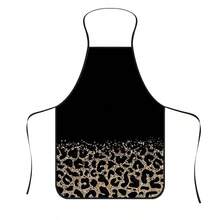 1pc Leopard Print Apron, Polyester Material, Suitable For Cooking, Barbecue, Gardening, Painting, Manicure, Unisex, Indoor And Outdoor Use - Pink - View 14