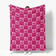 Bow Flannel Blanket, Cherry Bow Soft Plush Comfortable Wool Blanket, Suitable For Sofa Bed Resting, Ideal Gift For Family, Adults, Wife And Yourself - Multicolor - View 4
