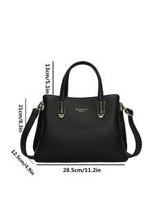 Dedoo Women's Multi-Color Fashionable Versatile Exquisite Luxury Small Letter Large Capacity Portable Crossbody Bag, Elegant Ladies Handbag, Gift For Women - Black - View 2
