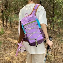 極簡多功能後背包，休閒尼龍旅行袋大容量，輕量日用包適合日常通勤、登山、購物與週末旅行 - 紫色 - 查看 2