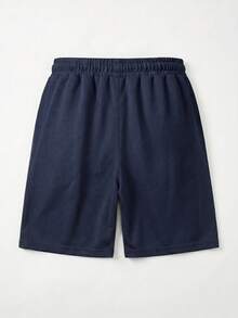 GRDR Men's Summer Minimalist Drawstring CasualBermuda Shorts - Navy Blue - View 5