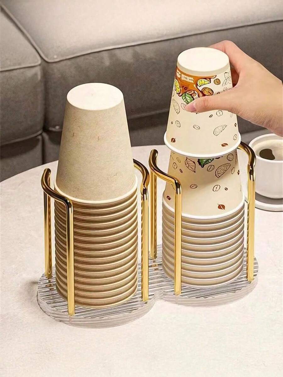 1 chiếc giá đựng cốc giấy bằng acrylic dùng một lần, thanh lịch và sang trọng, phù hợp cho nhà bếp, phòng ăn, gia đình, quán cà phê, văn phòng, khách sạn để sắp xếp cốc giấy gọn gàng