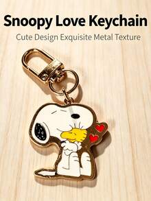 Móc khóa DIY hình chó Snoopy phong cách boutique, làm thủ công bằng hợp kim kim loại, móc treo chìa khóa dễ thương, quà tặng cho bạn bè - Nhiều màu - Xem 5